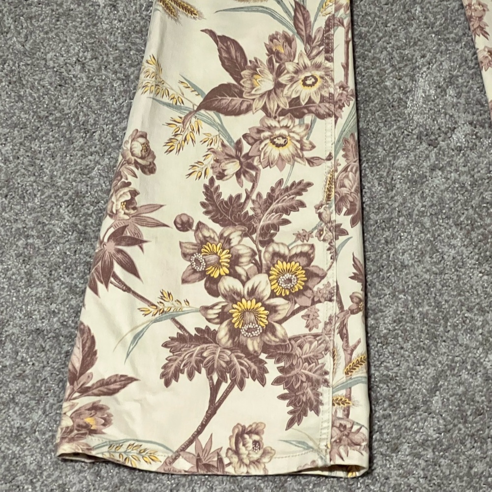 Anthropologie Pilcro & The Letterpress The High Rise Trouser Bootcut Floral Sz30 - Picture 7 of 13